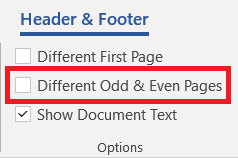 have different headers and footers in word for mac 2011
